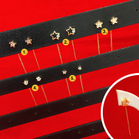 ราคา ต่างหูทองระย้ารูปดาวฝั่งเพชร ต่างหูรูด ต่างหูปักก้านแฟชั่น ทองไมครอน ดีไซน์น่ารัก ใส่ได้ทุกโอกาส งานสวย (7869556910)