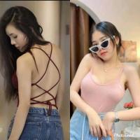 ราคา เสื้อสายเดี่ยว สายไข้วหลัง สุดแซ่บ เสื้อโชว์หลัง ผ้ายืดนิ่มใส่สบาย (16118307412)