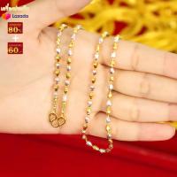ราคา สร้อยคอหุ้มทอง ไม่ลอกไม่ดำ หนัก1บาท หนัก2บาท สร้อยคอสองกษัตริย์ ยาว24นิ้ว ทองเคลือบแก้ว เครื่องประดับ ทองเหมือนแท้ รับประกันนาน 2ปี (14487696623)