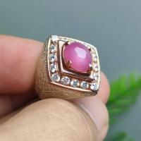 ราคา แหวนทับทิม ล้อมเพชร แหวนเงินแท้ 92 5 สองกษัตริย์ ประดับ พลอยทับทิมแท้ PTN 06 (8993596941)