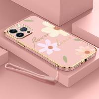 ราคา เคสโทรศัพท์ชุบโลหะด้วยไฟฟ้าขอบตรง YBD เข้ากันได้กับ iPhone 15 13 Pro Max 12 11 Pro iPhone 13 12 11 Pro Max เคส iPhone 13 12 11 13Pro 12Pro เคสกล้องเคสแถมฟรีสายคล้อง11Pro แม่นยำลายดอกไม้ (15296025086)