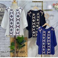 ราคา เสื้อผ้าปักลายสวย ผ้าสปันจ์ อก44 ยาว25 ผ้าสปันปักลายสวยปลีกและส่ง (19232197602)