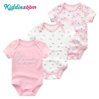 ราคา Kiddiezoom 3 ชิ้นทารกแรกเกิดเด็กทารกและเด็กผู้หญิงเสื้อผ้าเด็กทารก Romper แขนสั้น Jumpsuit ผ้าฝ้ายแท้ 0 12 เดือน (9546994253)