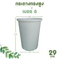 ราคา กระถาง จานรอง กระถางต้นไม้ กระถางทรงสูง ไม้กราฟ เบอร์ 4 6 นิ้ว สีดำ สีขาว สีอิฐ (20895157583)