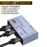 ราคา 2023 Switcher HDMI 2 1 compatible 2 in 1 out Ultra 48Gbps 8K 60Hz 4K 120Hz Switch adapter With switch button For HDTV Projector (20315376788)
