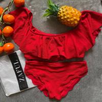 ราคา SHEIN BIKINI ชุดว่ายน้ำแฟชั่น ชุดว่ายน้ำสีแดงเลือดหมู พร้อมส่งจากไทย RED SIZE S M (20062461615)