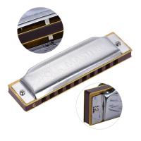 ราคา SUZUKI Folkmaster Blues Harmonica Standard Key of C A B E F Key 10 Hole 20 Tones Diatonic Blues Gaita Harmonica for Beginner (19805580369)