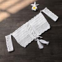 ราคา Available 3 colors New hand hook hippie bikini wrapped chest beach swimsuit yoga underwear พร้อมส่ง 3 สี บิกินี่แบบถัก เที่ยวทะเล ฮิปปี้ เกาะอกแบบถัก แบบผูกเชือกด้านหน้า ระบายแขน (17468395841)