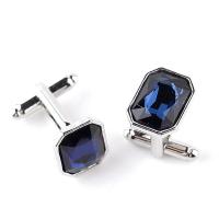 ราคา A Pair of High Quality Fashion Silver Square Cufflinks Classic Mens Luxury Colorful Glass Diamond Cufflinks French Shirt Cufflinks (7877693325)