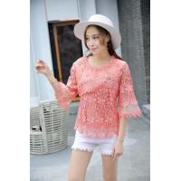 ราคา FON เสื้อลูกไม้แต่งผ้าแก้ว เสื้อคอกลมแขนกระดิ่ง มีไซร้รอบอก38 46 9904 2 (19297882661)