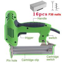 ราคา การสร้างเฟอร์นิเจอร์ในที่เย็บกระดาษไฟฟ้า F30 1800W Nail G U N Tacker 4Mm 16ชิ้นลวดเย็บกระดาษและเครื่องมือไฟฟ้าสำหรับเบาะบ้าน DIY (18326288020)