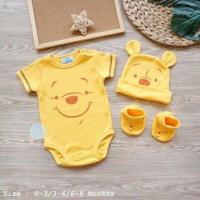 ราคา ชุดหมีพูห์เด็ก บอดี้สูทหมีพู ชุดเด็กแรกเกิด 0 6 months ชุดเซตหมวกทารก ราคา270บาท เสื้อผ้าเด็กอ่อน ชุดเด็กพร้อมหมวก เสื้อผ้าเด็กแรกเกิด (6782978107)