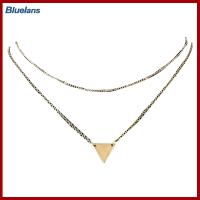 ราคา Bluelans สร้อยคอโซ่จี้รูปสามเหลี่ยมหลายชั้นสำหรับผู้หญิงของขวัญเครื่องประดับ (19324971579)