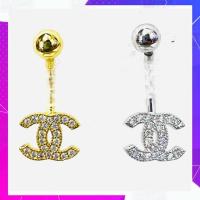 ราคา จิวสะดือ chanel จิวใส่สะดือ เครื่องประดับร่างกาย สีเงิน ประดับด้วยคริสตัลแท้ ขนาดก้าน 1 6 ก้านยาว 8 มิล มาตรฐาน สินค้าเกรดพรีเมี่ยม (18730795997)