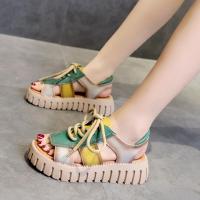 ราคา techfuture รองเท้าแตะสีสันสดใหม่สไตล์วินเทจสำหรับผู้หญิง (19431201009)