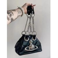 ราคา Vivienne Westwood Westific After Saturn Female 2023กระเป๋าโบว์ลิ่งใหม่แพคเกจ Alar Punk Spice Wind To Hand The ใบเบิกกระเป๋าสะพายไหล่ (20166104551)