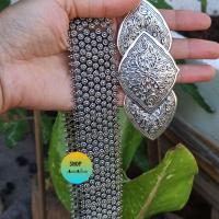 ราคา เข็มขัดสายดอกพิกุล หัวฉลุลายดอกบัวโบราณ ความยาว 42 นิ้ว (12539916754)