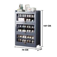 ราคา ตู้รองเท้าไม้ ชั้นวางรองเท้าไม้ ตู้วางรองเท้า ตู้ไม้เก็บรองเท้า ตู้เก็บรองเท้า แบบบานเปิด ประกอบง่าย ทนทาน เเข็งเเรง Cheers (18959069631)