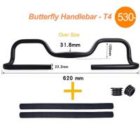 ราคา แฮนด์จักรยาน แฮนด์ปีกผีเสื้อ 4 แบบ ให้เลือกใช้ จับได้หลากหลาย ลดความเมื่อยล้าเมื่อเดินทางไกล มาพร้อมปลอกแฮนด์โฟม ครบชุด (20832557683)