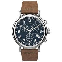 ราคา Timex Dress Watch and Timex Mens Standard Chronograph 41mm Watch Tan Silver Blue (18241538879)