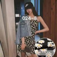 ราคา ชุดเดรสสายเดียว ชุดเดรสใส่ไปเที่ยวคาเฟ่สวยๆ ชุดเดรสใส่ถ่ายรูป ใส่ดินเนอร์ ใส่ไปเที่ยววันสบายๆ ชุดเดรสลายดอกไม้ (15894411040)