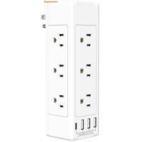 ราคา เต้าเสียบที่ป้องกันไฟกระชากด้วย USB ตัวแยกผนังปลั๊กหลายรู BTU ที่มีปลั๊กการหมุน3พอร์ต USB 1 USB พอร์ต C และ9เต้าเสียบไฟฟ้ากระแสสลับแถบกำลังไฟฟ้าสำหรับบ้านสำนักงานการเดินทาง1700จูล (20330435127)