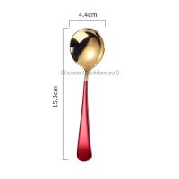 ราคา ช้อนซุปสแตนเลส 8 สี ช้อนสั้น ช้อนกลาง ทอง เงิน ดำ ขาว แดง เขียว น้ำเงิน ชมพู ช้อน ช้อนสแตนเลส 304 ช้อนตักซุป (18284928069)