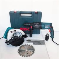 ราคา ชุดสว่านโรตารีเจาะกระแทก2 26ป้ายBosch กับ วงเดือน7 ป้ายMakita งานเทียบ (724710145)
