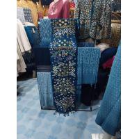 ราคา ผ้าฝ้ายย้อมคราม ปักมือ ผ้าพันคอปักมือ (19874800923)