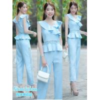 ราคา ชุดเซ็ตเสื้อกางเกงขายาว ออกงาน ทำงาน รุ่น NC062 (6114754107)