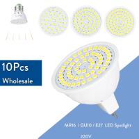 ราคา 10ชิ้นโคมไฟไฟ SMD หลอดไฟสปอตไลท์ LED E27 MR16 GU10ประหยัดพลังงาน4W 6W 8W 220V 240V 2835 (19613957770)