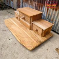 ราคา HNGM หิ้งพระไม้สักทอง หิ้งพระติดผนัง หิ้งพระแบบแขวน โมเดิร์น ขนาด 70 36 ซ มแบบ 3 ลิ้นชัก ยังไม่ได้ทำสีใดๆ Buddhas shelf (19460951755)