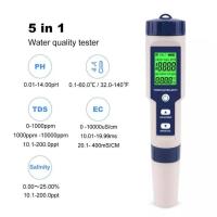 ราคา PH Meters 7 in 1 มาใหม่ เครื่องวัด ค่า PH TDS EC ORP น้ำทะเล Salinity อุณหภูมิ เครื่องวัดความเค็ม PH Meters ส่งด่วน (15992855985)