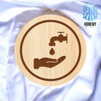 ราคา Homemy ป้ายอ่างล้างมือ ป้ายจุดล้างมือ แบบที่ 1 งานไม้แท้ ยิงสลักเลเซอร์คมชัดสวยงาม wood laser wooden minimal ตกแต่งร้าน รับทำป้าย รับแกะสลักเลเซอร์ (20818057032)