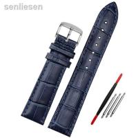 ราคา ที่ได้ Function สร้อยข้อมือหนังแท้สีฟ้าสายนาฬิกาสำหรับ Citizen Rossini Watchband 14 16 18 20มม 21ม 22มม 23มม ขายส่งสายนาฬิกาข้อมือ (19668919669)