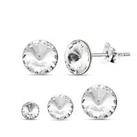 ราคา 925 sterling Silver Swarovski Crystal stud earring Silver swarovski earring ต่างหูสวารอฟสกี้เงินแท้ 925 (19298431856)