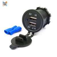 ราคา Ziqqucu เครื่องชาร์จพาหนะแต่งรถมอเตอร์ไซด์ LED 5V 4 2A เต้าเสียบสายไฟอะแดปเตอร์เต้าเสียบที่ชาร์จ USB คู่สำหรับรถจักรยานยนต์12V 24V (18430366327)