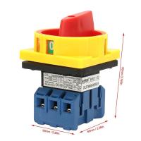 ราคา 25A32A Load Circuit Breaker Switch 3 Pole 2 Position Rotary Cam On Off Power Switch (13974122099)