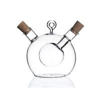 ราคา Olive Oil and Vinegar Dispenser 2 in 1 Kitchen Glass Bottle Oil and Vinegar Bottle with Cork Stopper (18305310141)