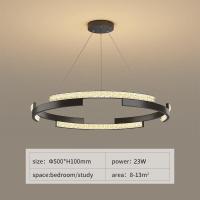 ราคา TRAZOS วงแหวนวงกลมห้องครัวสำหรับห้องนั่งเล่นโคมไฟติดเพดานโมเดิร์น50ซม 60ซม โคมไฟแขวนเพดาน LED สีดำหรี่แสงได้ (18282443936)