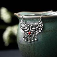 ราคา Her Lab Jewelry สร้อยคอพู่สไตล์ชนเผ่าหินสร้อยคอพร้อมจี้ฟินิกซ์สีเงินไทยย้อนยุคสำหรับผู้หญิงฝังจี้ทับทิม925เงินสเตอร์ลิงเฉพาะบุคคล (20474290641)