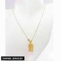 ราคา Inspire Jewelry ชุดเซ็ท สร้อยคอ งาน design หุ้มทองแท้ 24K ขนาด 18 นิ้ว และ จี้ลูกคิด ฝังเพชร งานจิวเวลลี่ หุ้มทองแท้ 100 24K สวยหร (10720855627)