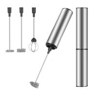 ราคา Milk Frother Handheld Coffee Frother Electric Whisk USB Rechargeable Foam Maker Bubbler Egg Beater for Hot Chocolate (17424660566)