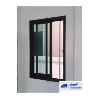 ราคา หน้าต่างบานเลื่อน2บานสลับ ขนาด 100x80 cm พร้อมมุ้ง หน้าต่างอลูมิเนียมสำเร็จรูป จัดส่งฟรี (4530388595)