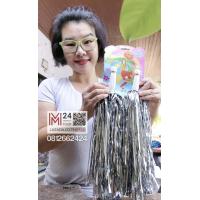 ราคา 1 คู่มี 2 อัน สีเงินเงา พู่ฟอยล์ พู่เชียร์กีฬา พู่เชียร์ลีดเดอร์ พู่ พู่เชียร์ ปอมปอมเชียร์ กีฬาสี กองเชียร์ ภาคสนาม งานอีเว้นท์ cheer m24 (402768769)