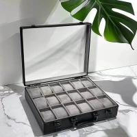ราคา พร้อมส่ง กล่องนาฬิกา 15 18 24 48 เรือน Watch Box กล่องใส่นาฬิกา กล่องเหล็กเกรดพรีเมี่ยม กล่องเก็บนาฬิกาข้อมืออลูมิเนียม กล่องของขวัญ (20401035766)