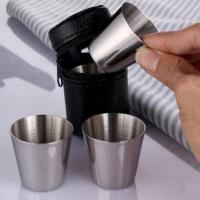 ราคา 1 4Pcs 30ml Portable Stainless Steel Wine Drinking Shot Glasses Barware Cup (21165857147)