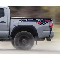 ราคา x2 TRD 4x4 PRO Sport Off Road Vintage Side Vinyl Stickers Decal fit to Tacoma 13 18 (15319452755)
