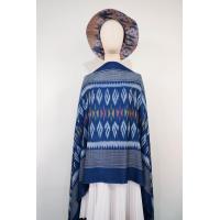 ราคา ผ้าคลุมไหล่มัดหมี่ทอมือย้อมคราม (20311782182)