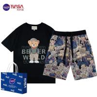 ราคา July hot NASA European station light luxury short sleeved suit mens trendy handsome 2023 summer new style with pure (19540240209)
